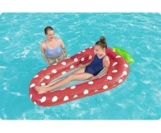 Pripučiamas plaukimo čiužinys, braškių spalvos, Bestway 43644