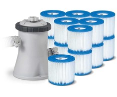Baseino filtro pompa 1250L/h INTEX 28602 / 29007 + 13 filtrų!