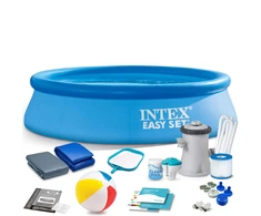 Intex Pripučiamas baseinas, stačiakampis šeimos baseinas, lengvai pastatomas baseinas, 244x61cm baseinas, vasaros sodo baseinas