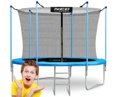 8 pėdų / 252 cm sodo batutas su vidiniu tinklu ir kopėčiomis „Neo-Sport“