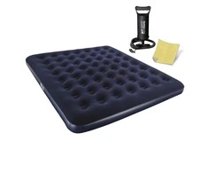 Pripučiamas čiužinys 203x183x22 cm su stūmokliniu pompa Bestway 67004