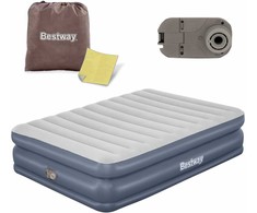 Pripučiamas čiužinys 203x152x51 cm su įmontuotu elektriniu siurbliu Bestway 67925