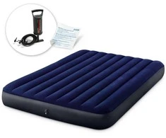 Pripučiamas čiužinys 203x152x25 cm su stūmokliniu pompa INTEX 64759