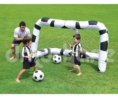 Pripučiami futbolo vartai + Bestway kamuoliai 52058