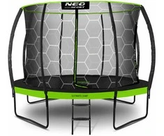 14 pėdų / 435 cm profiliuotas sodo batutas su vidiniu tinklu „Neo-Sport“
