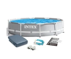 Intex Karkasinis baseinas, 305 x 76 cm, apvalus, su uždangalu, sodui, kiemui, vasaros pramogoms