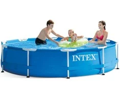 Intex Karkasinis sodo baseinas, apvalios formos, 4485 litrų talpos, lengvai surenkamas baseinas, vasaros lauko baseinas