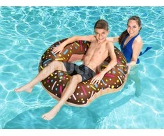 Pripučiamas paplūdimio ratas maudynėms rudas „Donut“ 107 cm „BESTWAY“