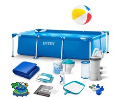 Intex lauko baseinas su rėmu 220 x 150 x 60 cm, 15 viename, modelis 28270