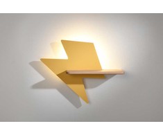 Candellux Lighting Candellux vaikiškas sieninis šviestuvas Lightning 21-19547, aukso/smėlio spalvos