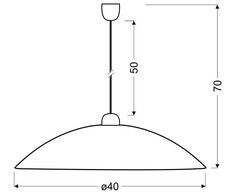 Pakabinamas šviestuvas Candellux MALIBU 40 Pakabukas 1X60W E27 Baltas