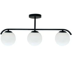 Lubinis šviestuvas Candellux AMADEO celiling Lempa juodas 3x40W E14 lampshade baltas