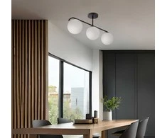 Lubinis šviestuvas Candellux AMADEO celiling Lempa juodas 3x40W E14 lampshade baltas