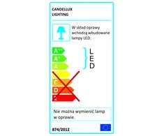 Pakabinamas šviestuvas Candellux SSP-23 CH/TR+BL 8W LED 230V ŽIEDAS LED MĖLYNAS ŽEMYNAS ŠVIESUS pakabukas APVALUS STIKLAS