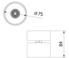 Lubinis šviestuvas GTV LED šviestuvas BIANCO 8W/840 680Lm apvalus baltas