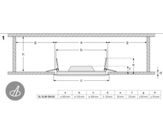 Įleidžiama LED panelė LEDVANCE DOWNLIGHT SLIM ROUND 12W/830 DN155
