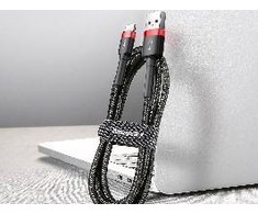 Baseus Cafule USB-C kabelius 2A 3m - Juodas / Raudonas