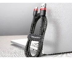 Baseus Cafule USB-C kabelius 2A 3m - Juodas / Raudonas