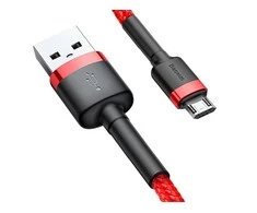 Kabelis Baseus Cafule mikro USB 2.4A 1m red