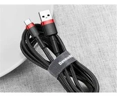Baseus Cafule kabelis USB-C 3A 0.5m - Juodas / Raudonas