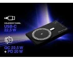 Tracer AirMag2 5000mAh PD20W+15W Mag, Juodas
