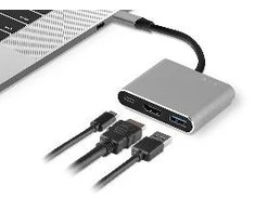 TRACER A-1 USB-C HDMI 4K USB 3.0 PDW 100W adapteris