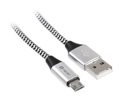 TRACER USB 2.0 AM - micro 1.0m juodas-sidabrinis cable