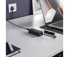 Nešiojamojo kompiuterio maitinimo adapteris Alogic Alogic Ladegerät Inline USB-C GaN 100W