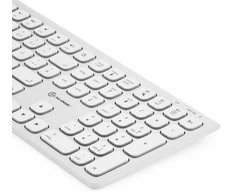 ALOGIC Echelon USB-C Rechargeable Bluetooth Full Size Klaviatūra Nordic išdėstymas - Baltas