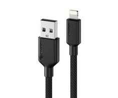 Kabelis USB Alogic USB-A - Lightning 2 m Juodas (ELPA8P02-BK)