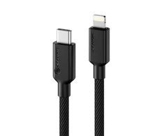 Kabelis USB Alogic USB-C - Lightning 1 m Juodas (ELPC8P01-BK)