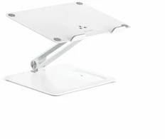 ALOGIC Elite Power nešiojamojo kompiuterio stovas su belaidžiu įkrovikliu – baltas