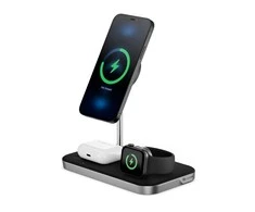 Alogic MagSpeed 3-in-1 Wireless Charging Station - Space pilka