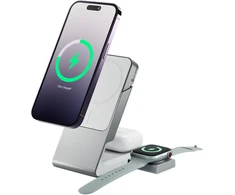 ALOGIC Matrix 3 viename magnetinis įkrovimo dokas su Apple Watch įkrovikliu – baltas