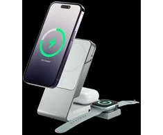 ALOGIC Matrix 3 viename magnetinis įkrovimo dokas su Apple Watch įkrovikliu – baltas