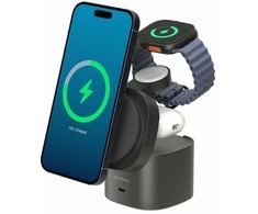 ALOGIC Powerpod 4in1 Qi2 belaidžio įkrovimo stovas - juodas