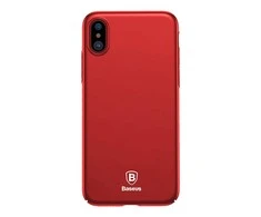 Baseus Dėklas iPhone X Baseus Thin Case itin plonas raudonas dangtelis