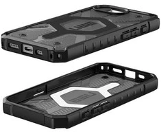 Urban Armor Gear UAG Pathfinder Skaidrus MagSafe iPhone 16e dėklas – pilka/juoda