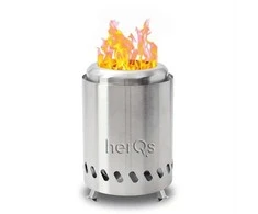 herQs Smokeless FirePit Mini - Sidabrinis