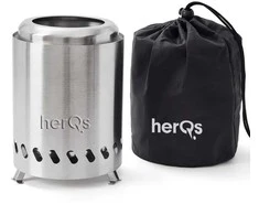 herQs Smokeless FirePit Mini - Sidabrinis
