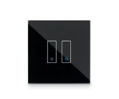 „Iotty Smart Switch“ priekinis skydelis, 2 kontaktų - Juodas