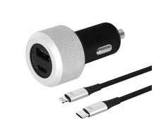 Just Mobile Highway Turbo w. USB-C prie Lightning kabelis