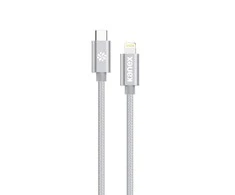 „Kanex Premium DuraBraid“ USB-C ir „Lightning“ kabelis (sidabrinis)