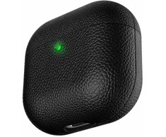 „KeyBudz Artisan“ serijos odinis dėklas, skirtas „AirPods“ (4-osios kartos), juodas