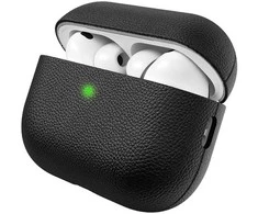 KeyBudz Artisan Series Leather dėklas skirtas AirPods Pro 3 - Juodas