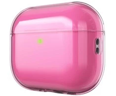 KeyBudz Jelly Series permatomas dėklas skirtas AirPods Pro 3rd Gen - Neon pink
