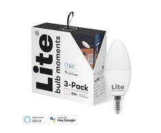 Lite bulb moments – baltas ir spalvotas atmosfera (RGB) E14 lemputė – 3 pakuotės