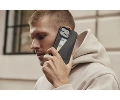 Dėklas Troubadour Goods Limited Mujjo Full Leather Wallet Case – dėklai, sukurti iPhone 15 Pro Max, suderinami su MagSafe (juodas)