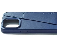 Dėklas Troubadour Goods Limited Mujjo Full Leather Wallet Case – dėklai, sukurti iPhone 15 Pro Max, suderinami su MagSafe (monaco mėlynas)