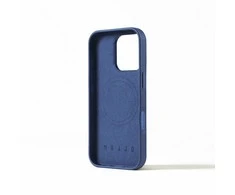 Mujjo Full Odinis dėklas iPhone 16 Pro tamsiai mėlyna